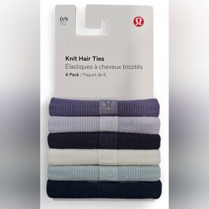 Lululemon Knit Hair Ties 6-Pack, New